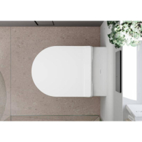 Vas WC suspendat Hansgrohe, EluPura S, cu spălare AquaHelix Flush, 54x36 cm, alb